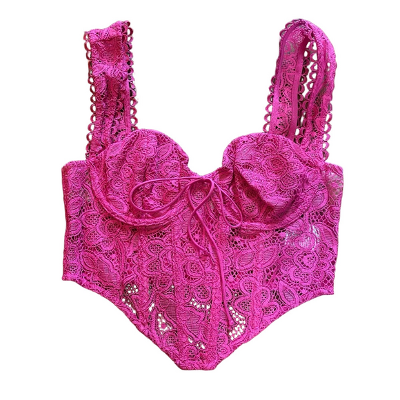 NWT Revolve For Love & Lemons Sammie Corset Lace Top S $149